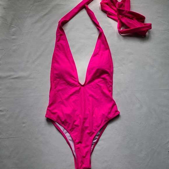Unbranded Other - New Hot Pink Sexy One Piece Monokini Swimsuit Large